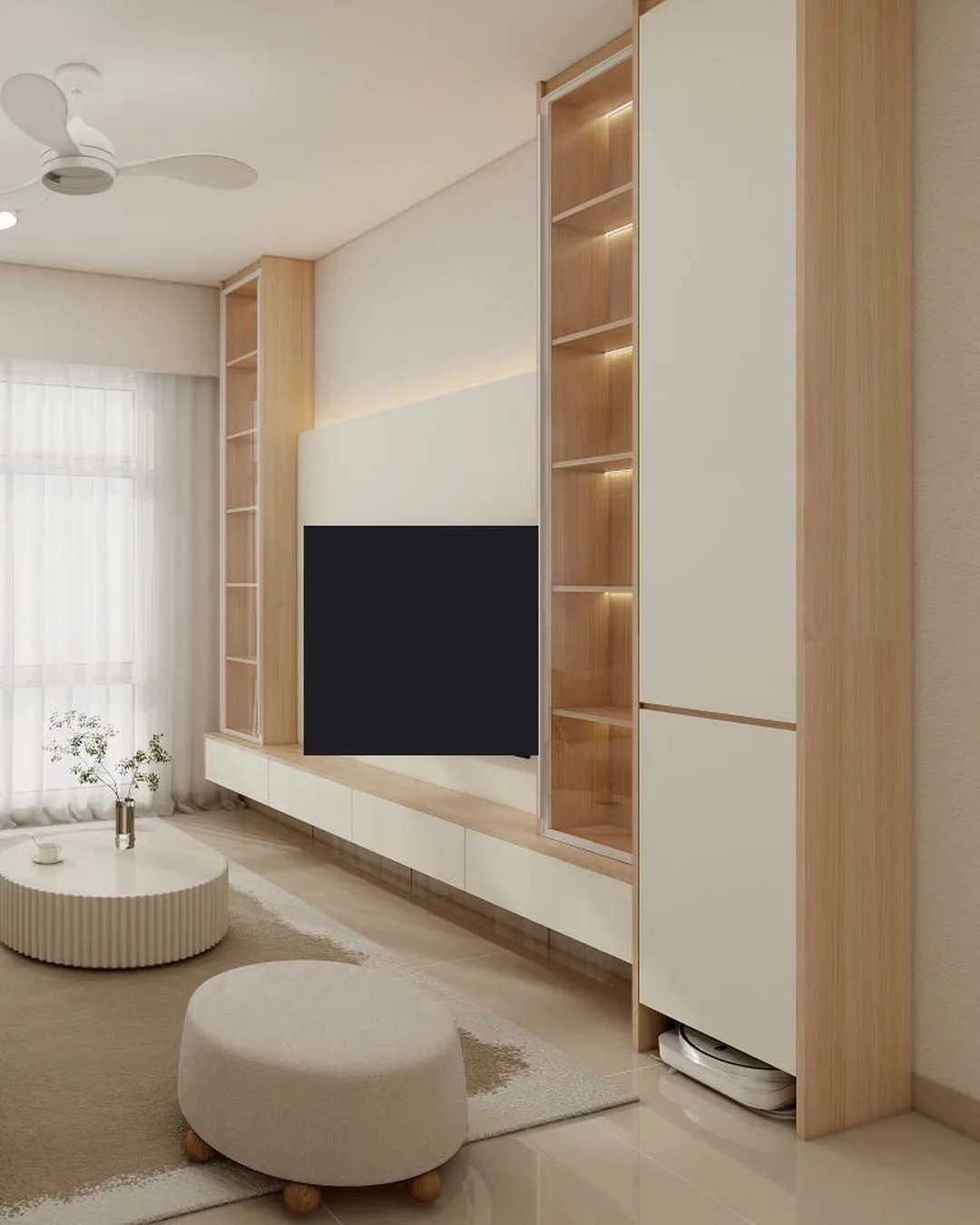 Reka bentuk: Dinding TV, MET 1 Residences, Kuala Lumpur